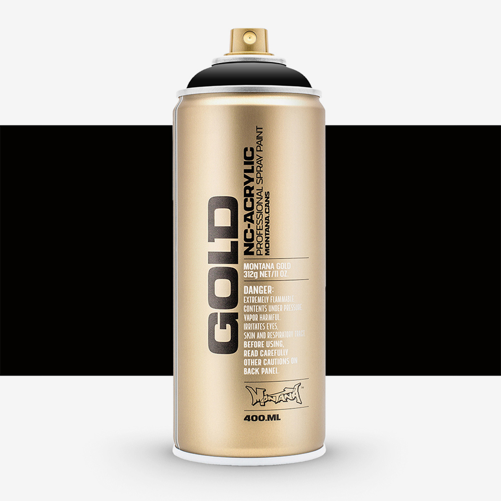 Montana Gold Spray Paint 400ml – Quick-Drying Shock Black