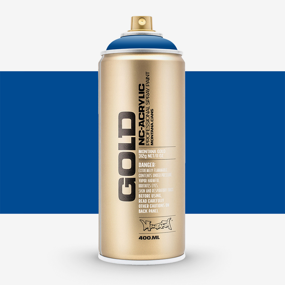 Montana Gold Shock Blue Spray Paint 400ml – Water-Resistant