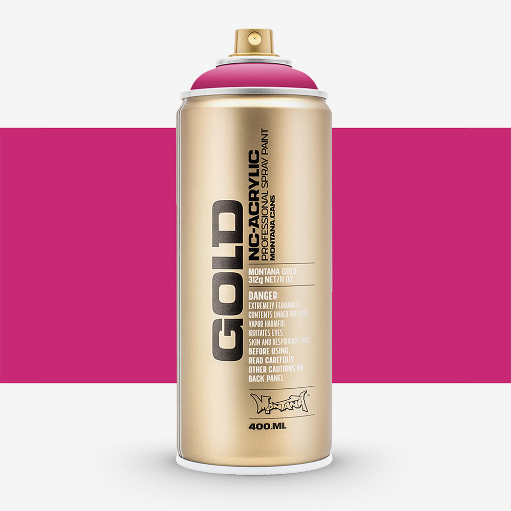 Montana Gold Spray Paint 400ml Shock Pink – Drip-Free, Weatherproof