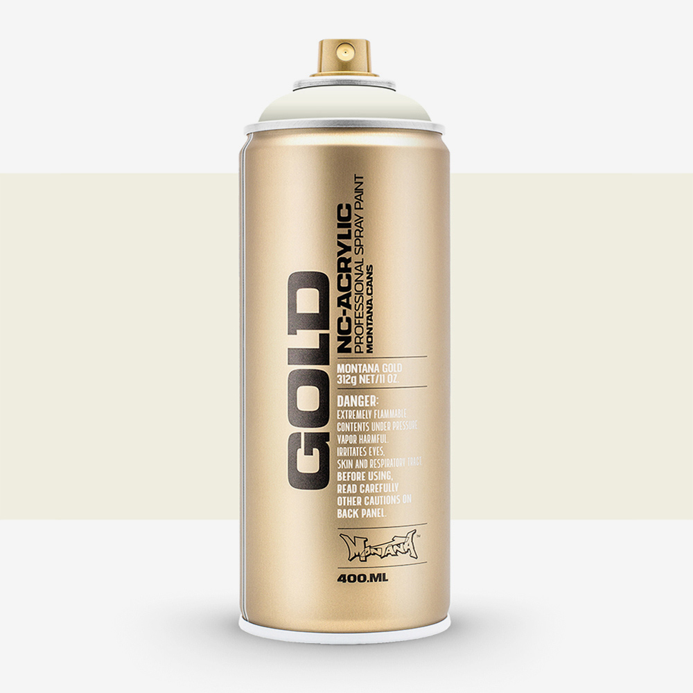 Montana Gold Spray Paint 400ml Shock White – Drip-free Acrylic