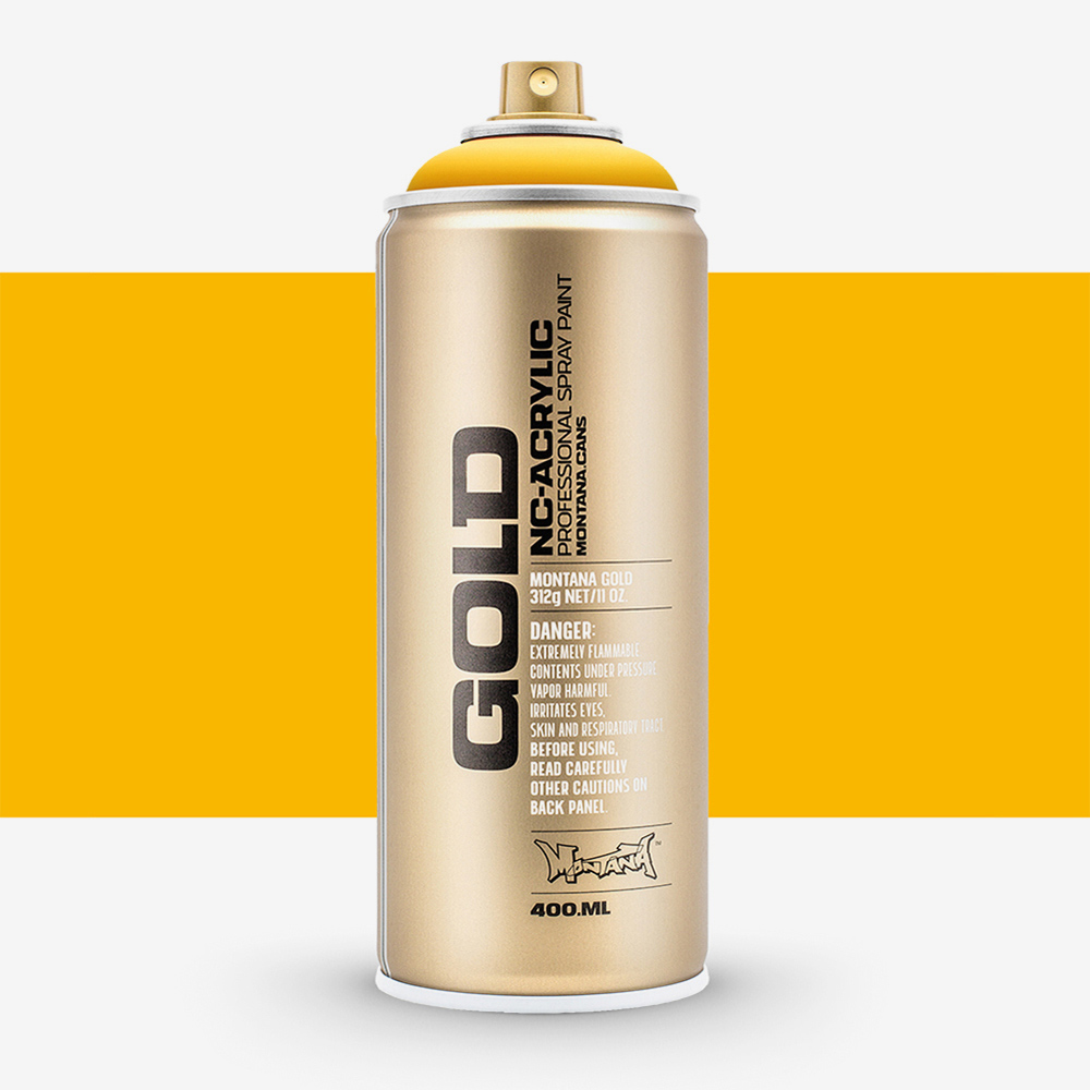 Montana Gold Yellow Cab Spray Paint 400ml – Quick-drying, Weatherproof