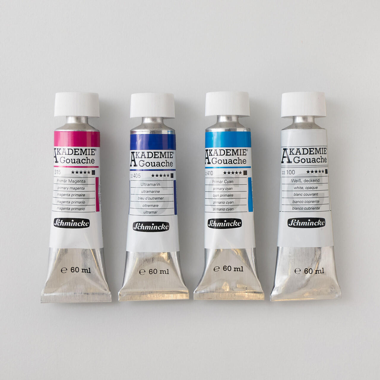 Schmincke Akademie Gouache 60ml – High Lightfastness, Velvet-matt