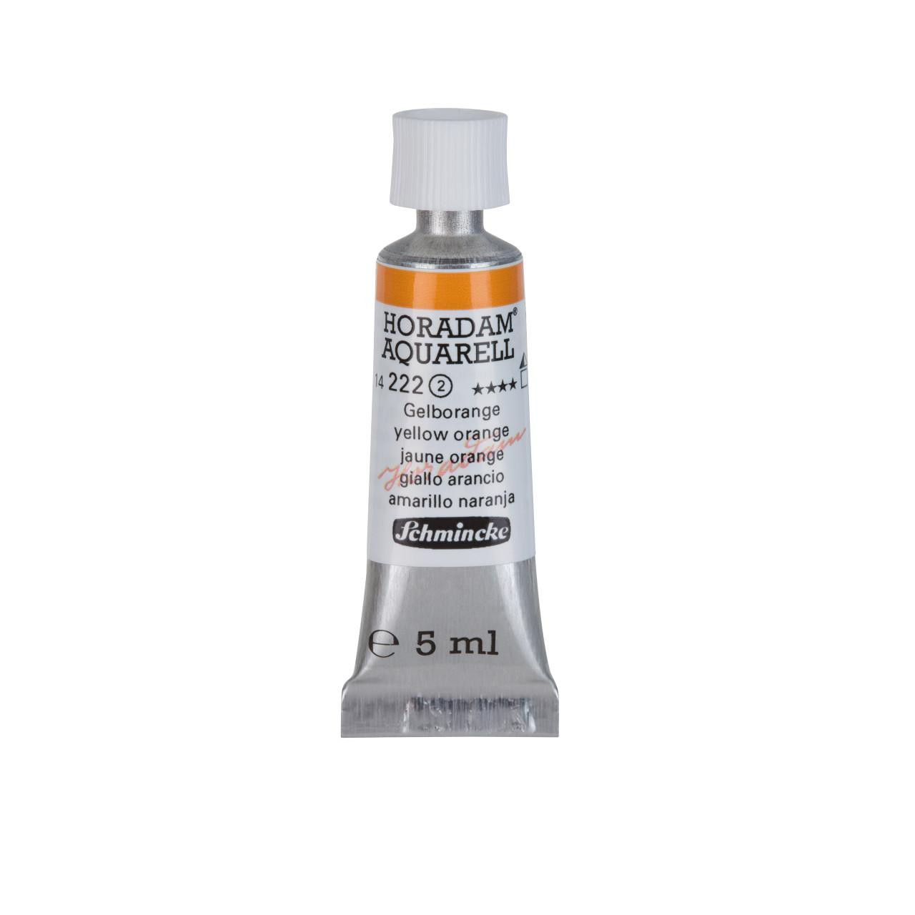 Schmincke Horadam Watercolour 5ml – Yellow Orange, Professional Grade