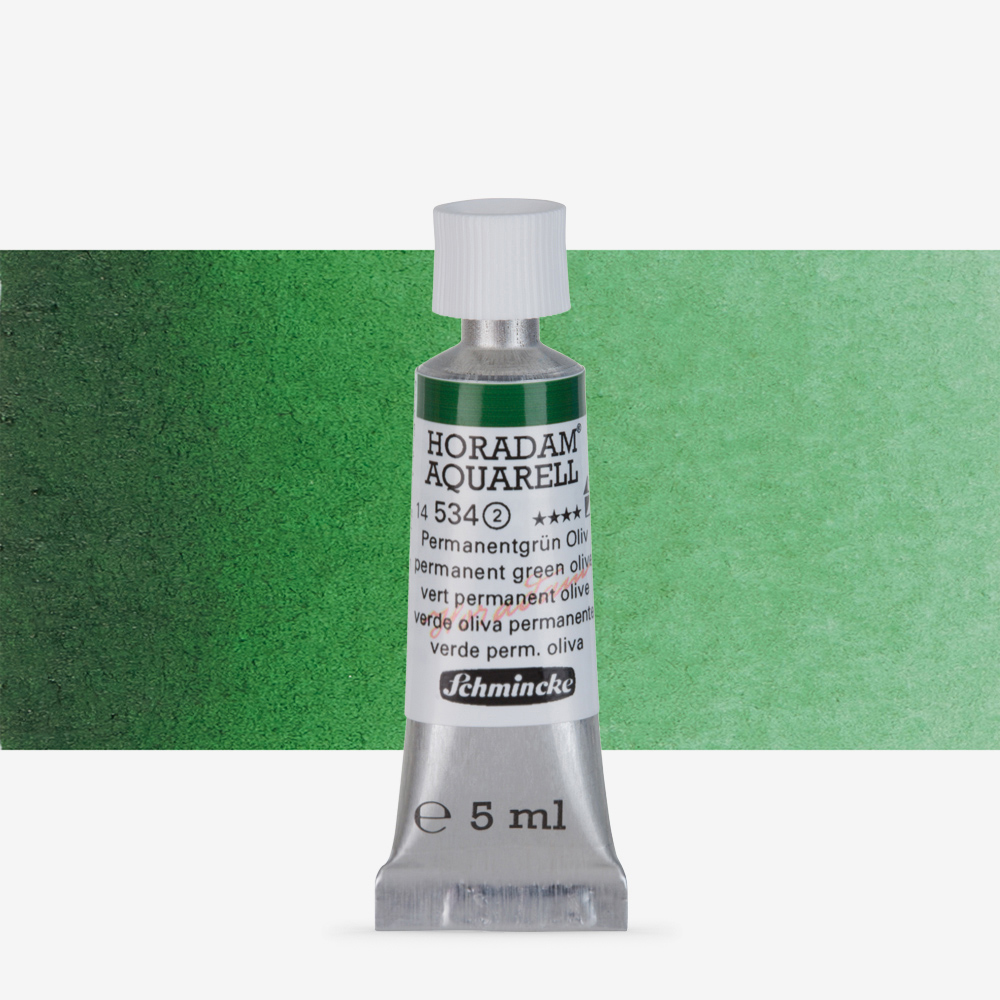 Schmincke Horadam Aquarell 5ml – Permanent Green Olive