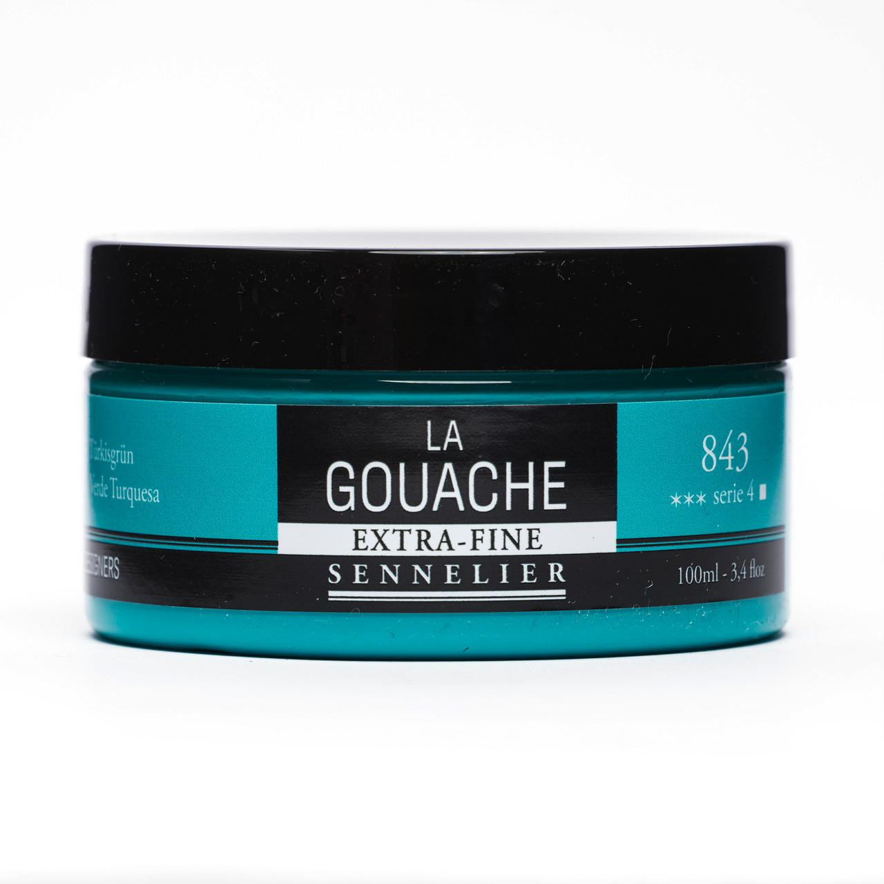 Sennelier Extra Fine Gouache 100ml – Opaque Matte Turquoise Green