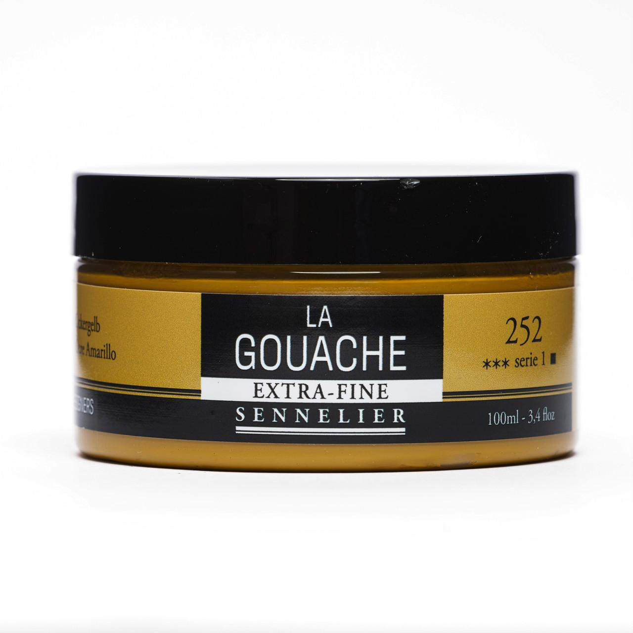 Sennelier Extra Fine Gouache 100ml Yellow Ochre – Matte Finish