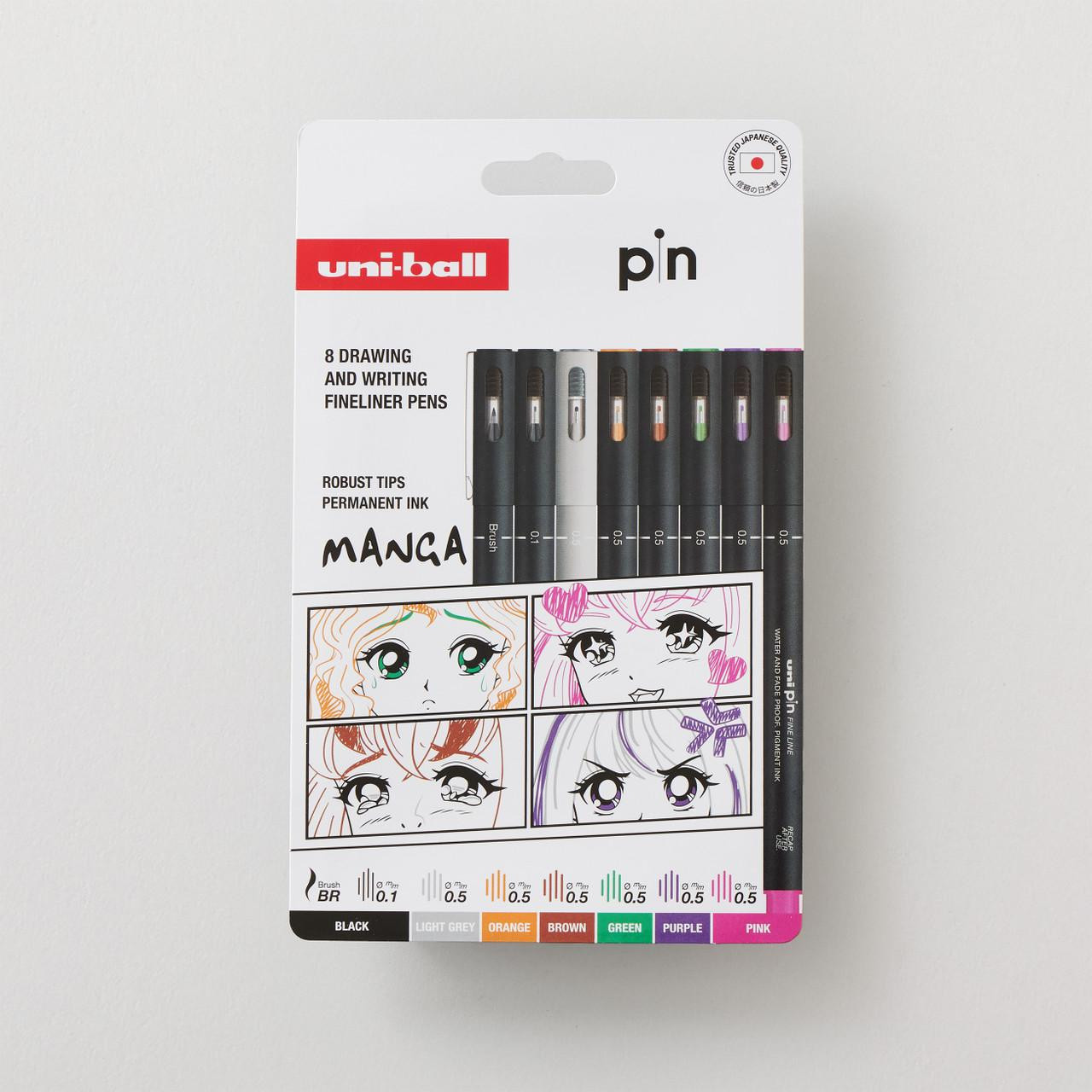 uni-ball PIN Fineliners Pack of 8 – Fade-proof, Water-resistant