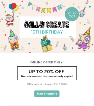 Aall & Create: Birthday Offer | 20% OFF