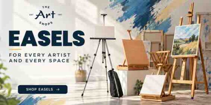The Art Shops: Easel Sale — save big from tabletop to studio