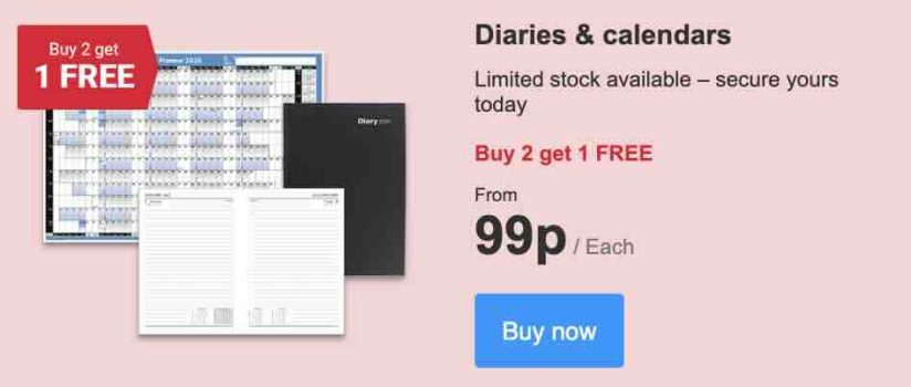 Viking: Buy 2 get 1 free on diaries & calendars