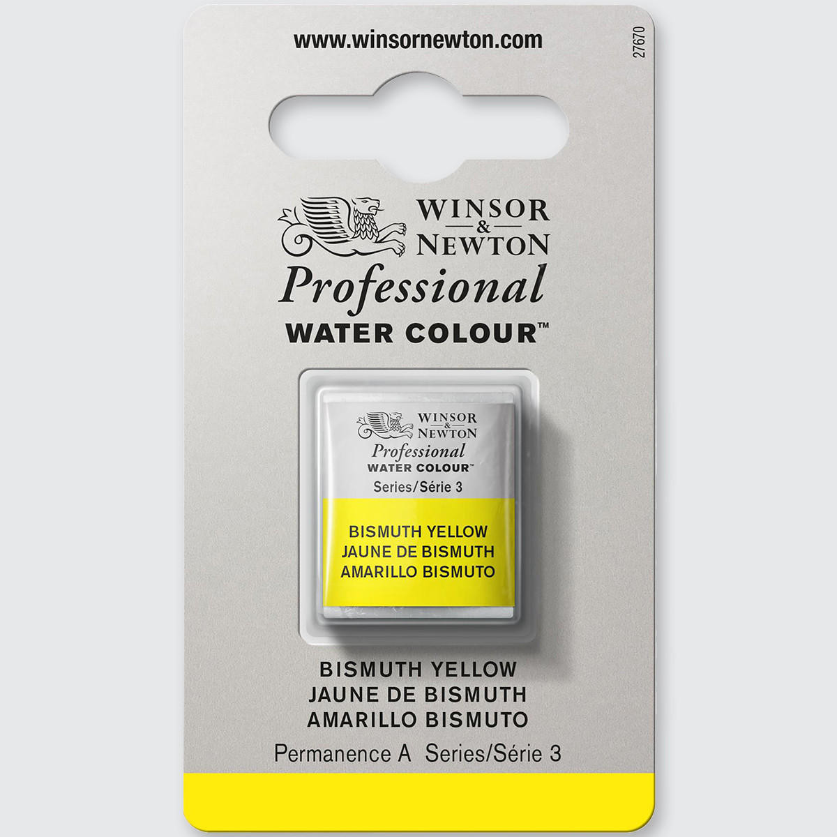 Winsor & Newton Bismuth Yellow Watercolour Half Pan