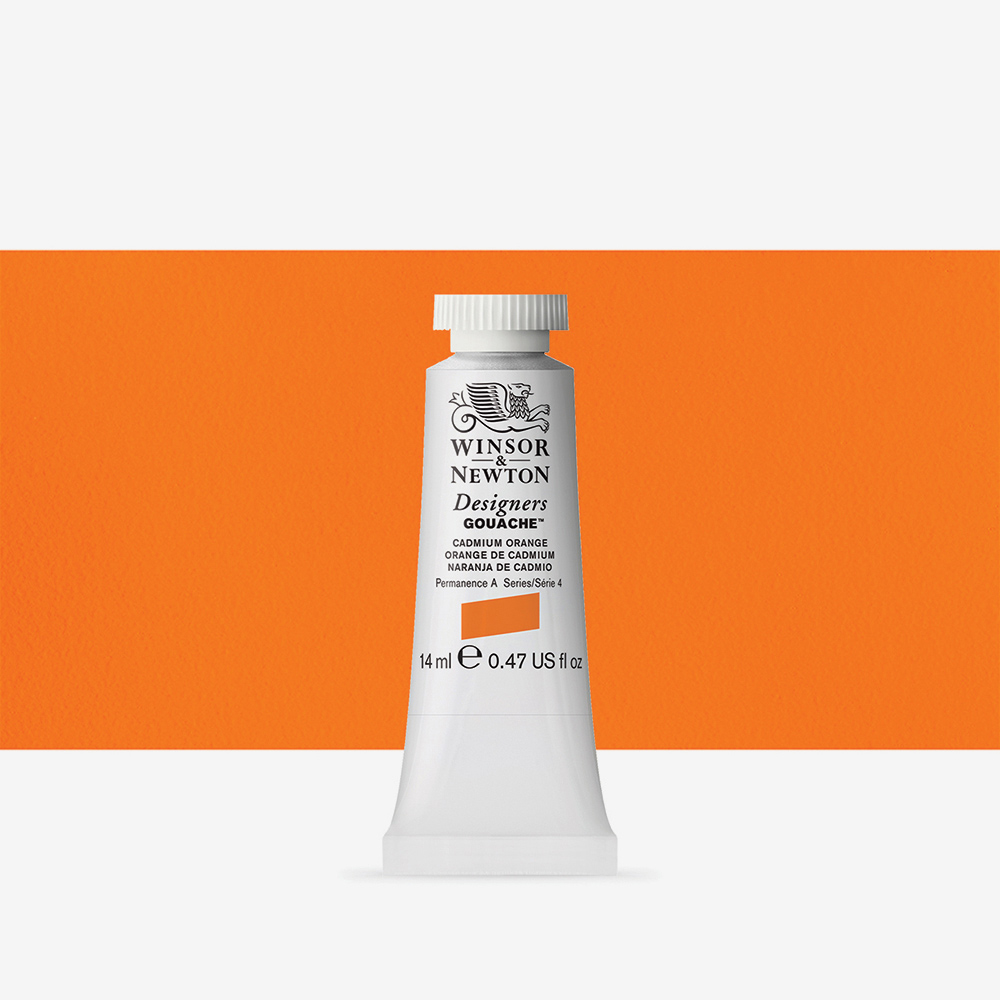 Winsor & Newton Cadmium Orange Gouache 14ml Opaque Watercolour