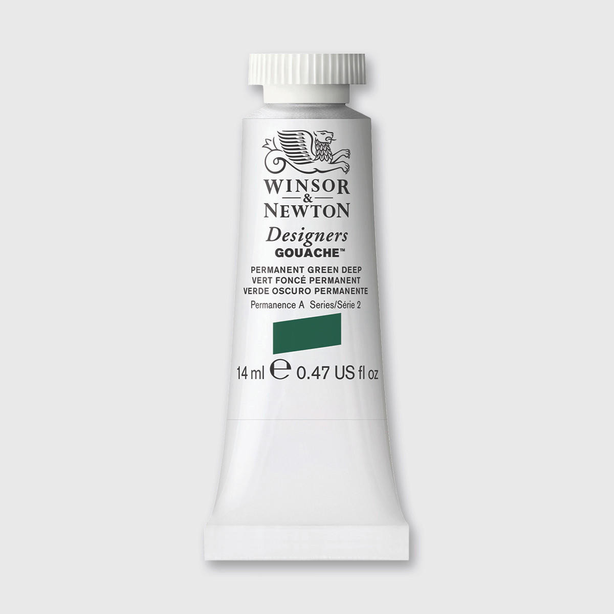 Winsor & Newton Gouache 14ml Permanent Green Deep, Quick Drying