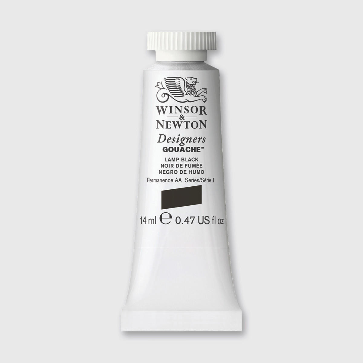 Winsor & Newton Designers Gouache 14ml Opaque Black, Cadmium-Free