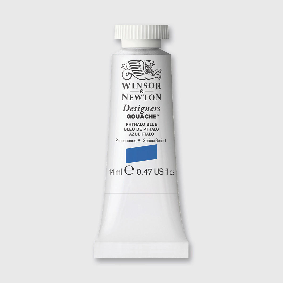Winsor & Newton Gouache 14ml Tube – Phthalo Blue Opaque Paint