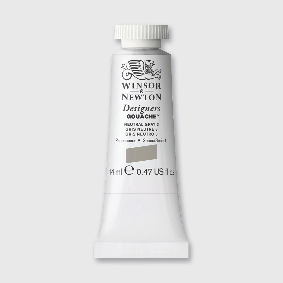 Winsor & Newton Gouache Paint 14ml Neutral Grey, Opaque Matte