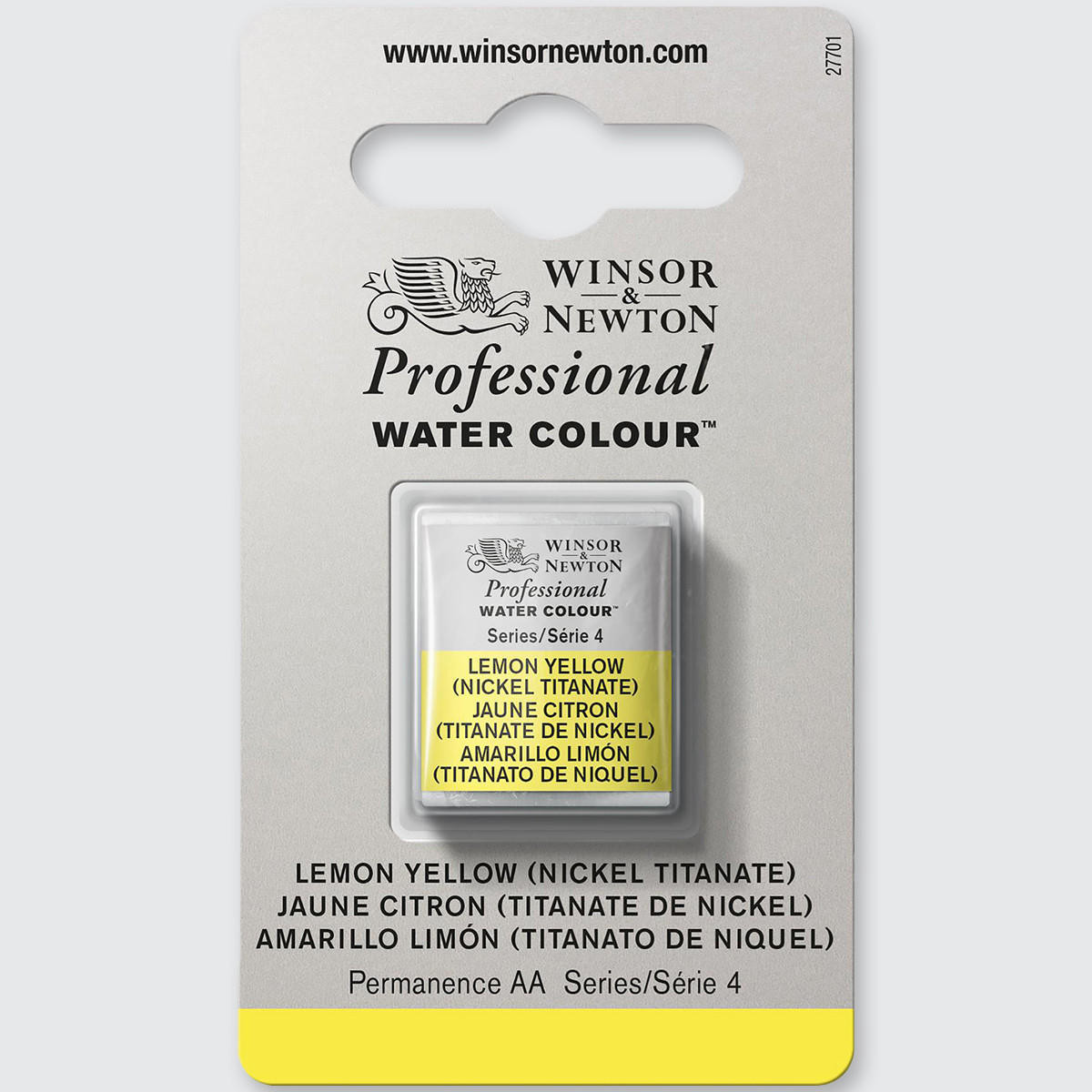 Winsor & Newton Lemon Yellow Watercolour Half Pan