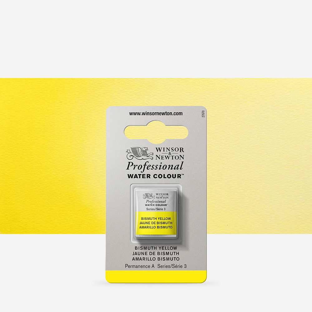 Winsor & Newton Bismuth Yellow Watercolour Half Pan 50g