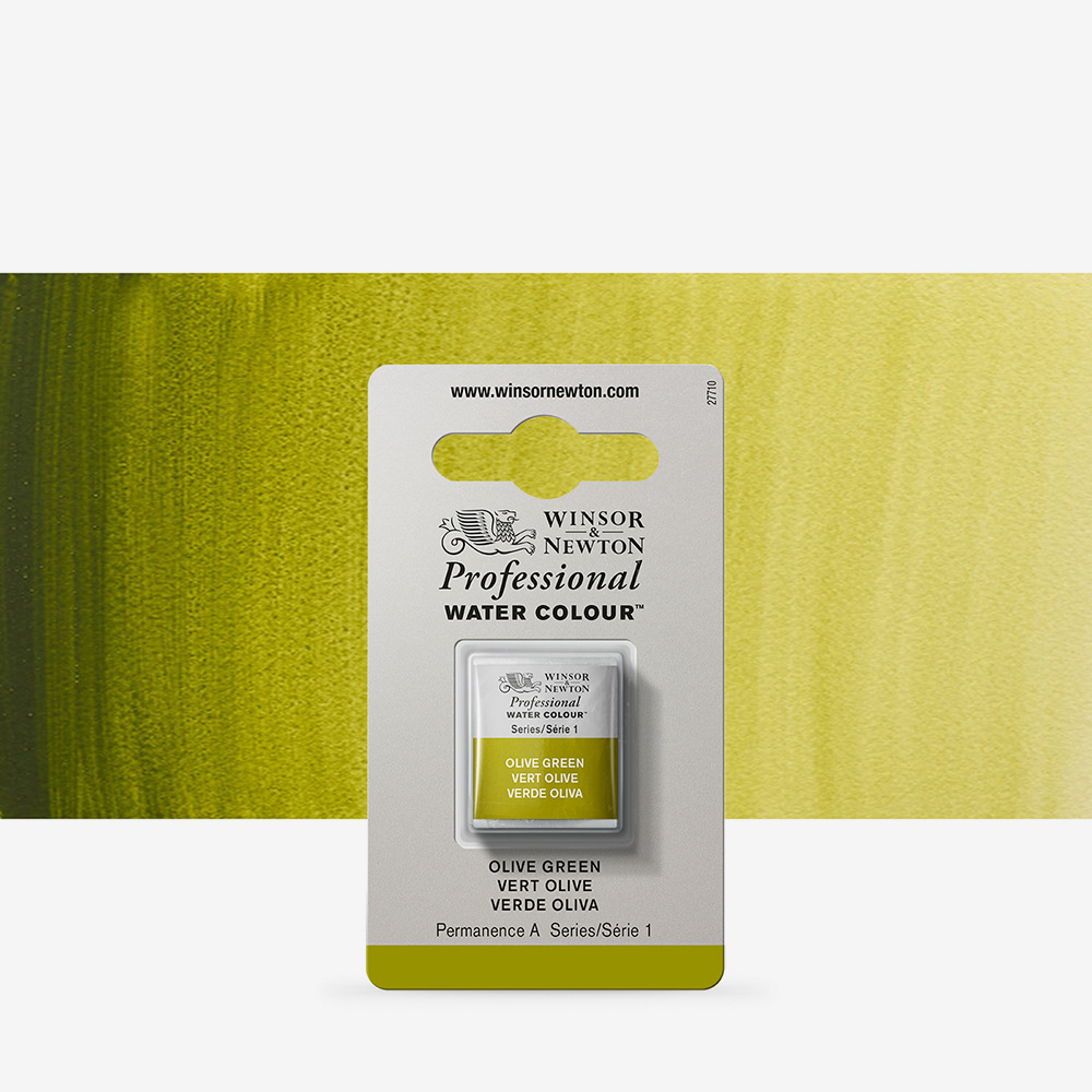 Winsor & Newton Olive Green Half Pan Watercolour 30g