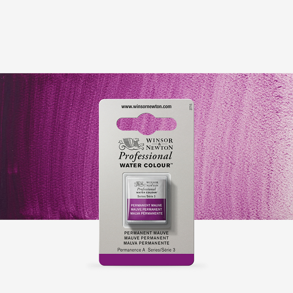 Winsor & Newton Professional Watercolour Half Pan Permanent Mauve