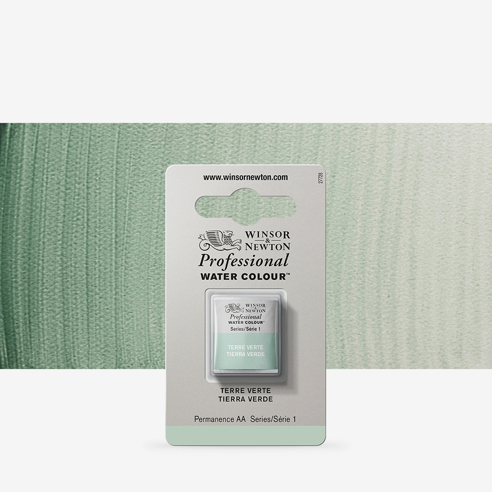 Winsor & Newton Half Pan Watercolour – Terre Verte, Lightfast