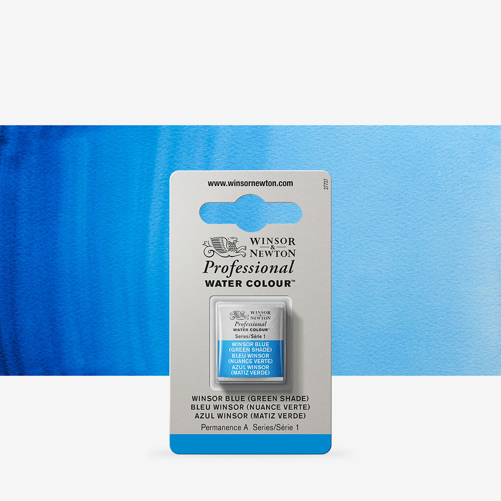Winsor & Newton Watercolour Half Pan – Blue Green Shade