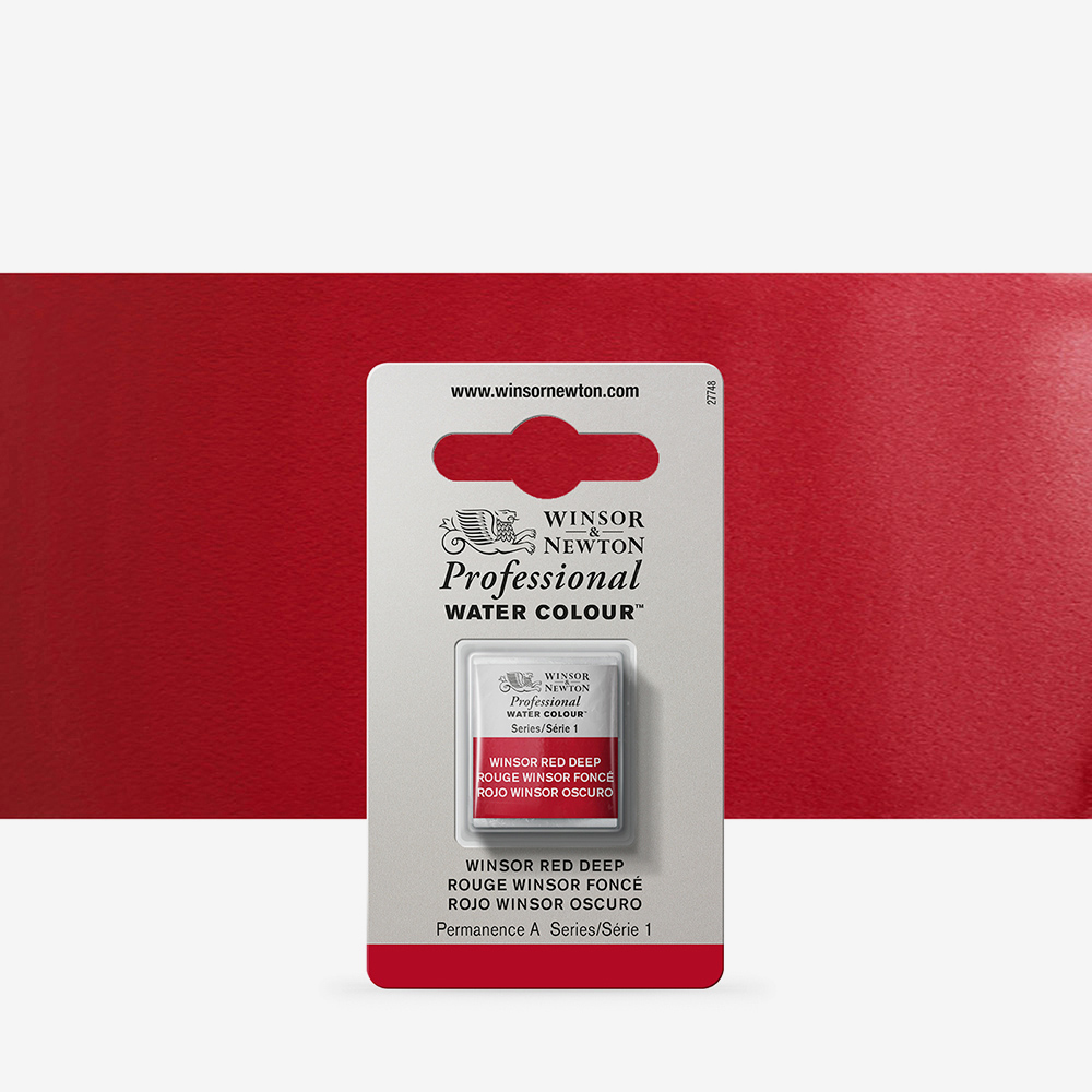 Winsor & Newton Professional Watercolour Half Pan – Winsor Red Deep