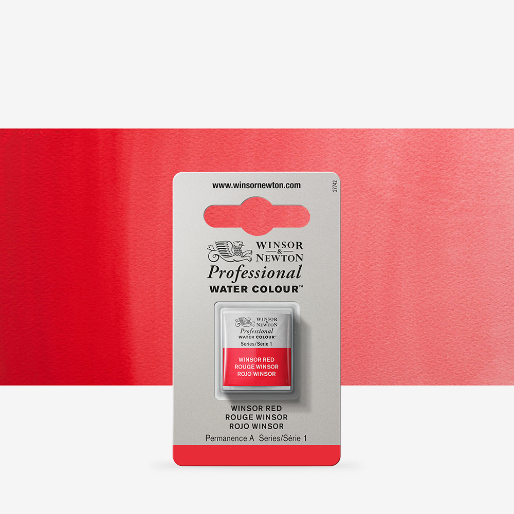 Winsor & Newton Professional Watercolour Half Pan – Winsor Red