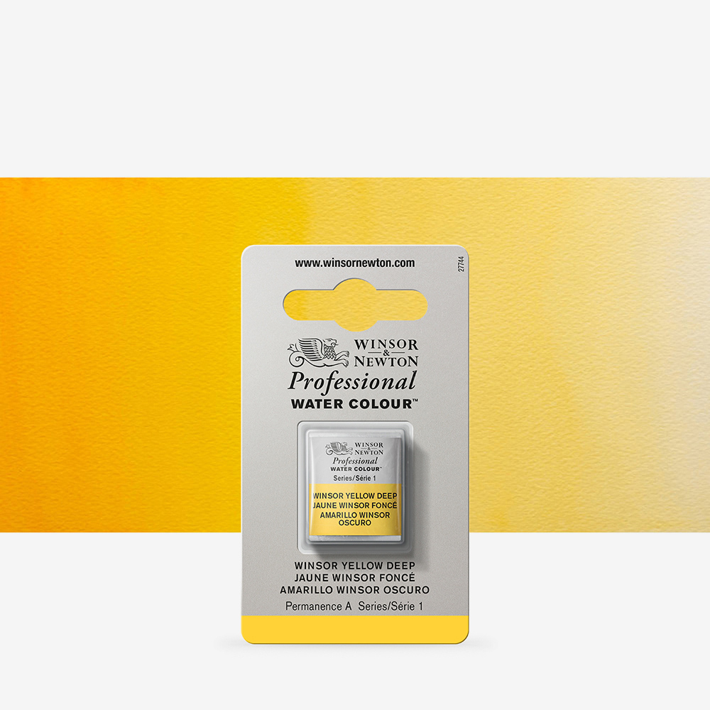 Winsor & Newton Professional Watercolour Half Pan – Winsor Yellow Deep